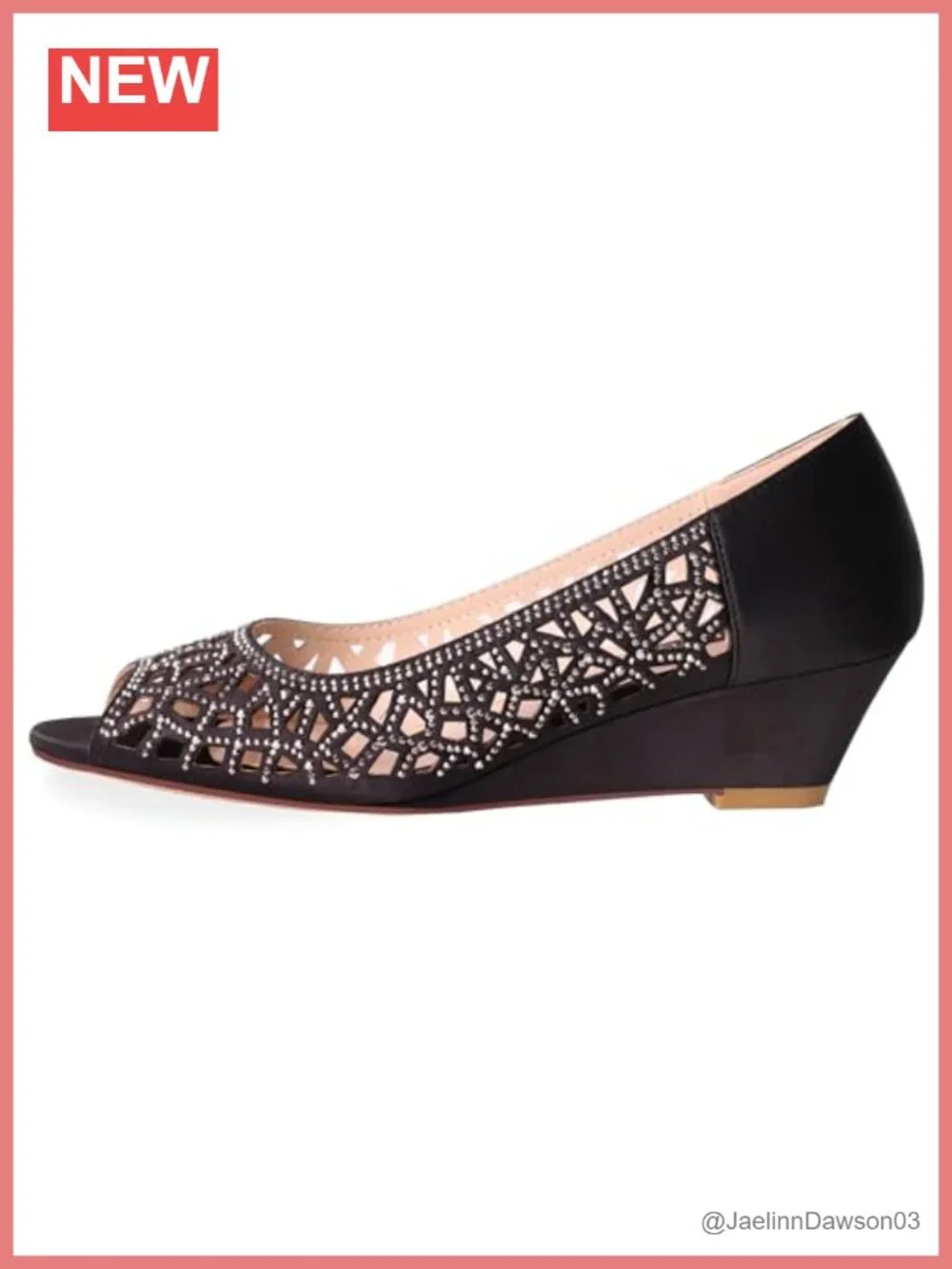 ERIJUNOR Women Peep Toe Pumps Sparkle Rhinestone Wedding Heels Satin Crystals